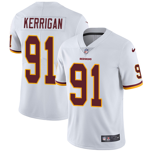 Nike Redskins #91 Ryan Kerrigan White Men's Stitched NFL Vapor Untouchable Limited Jersey - Click Image to Close